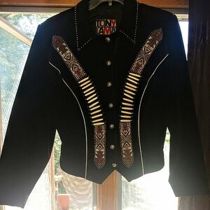 Tony Lama leather black suede jacket